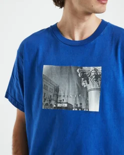 Heavy Venice Short Sleeve T-Shirt in Blue