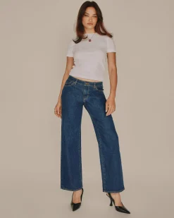 Heidi Low Denim Jeans Dark Stone