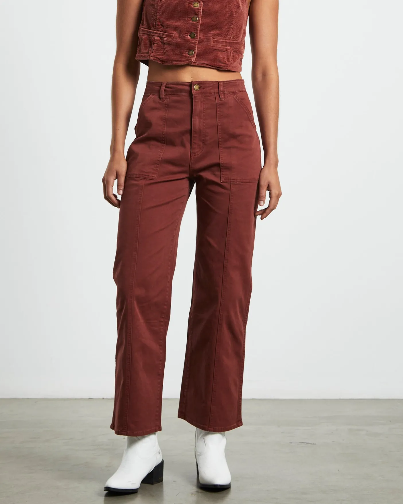 Heidi Trade Pants in Brick Rust