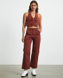 Heidi Trade Pants in Brick Rust