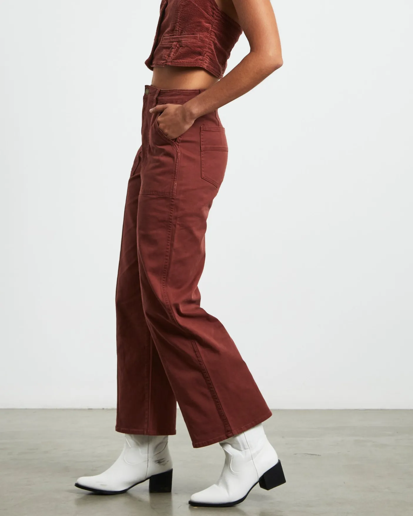 Heidi Trade Pants in Brick Rust