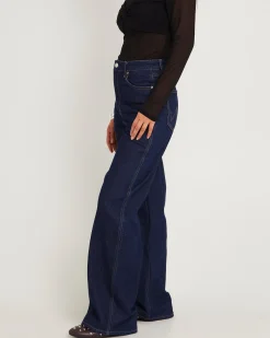 Hi Bells Flared Denim Jeans Highway Black