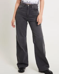 Hi Bells Flared Denim Jeans Highway Black