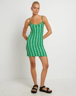Hiatus Ombre Tank Mini Dress in Green