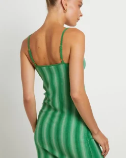 Hiatus Ombre Tank Mini Dress in Green