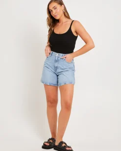 High Baggy Denim Shorts