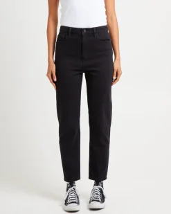 High Mom Jeans Homme Black