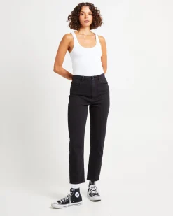 High Mom Jeans Homme Black