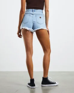 High Relaxed Denim Shorts Esmeralda