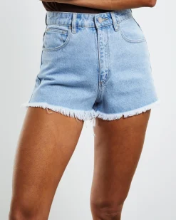 High Relaxed Denim Shorts Esmeralda