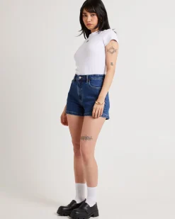 High Relaxed Denim Shorts