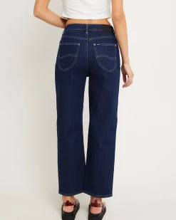 High Straight Crop Denim Jeans