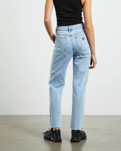 High Straight Petite Denim Jeans Walkaway Blue