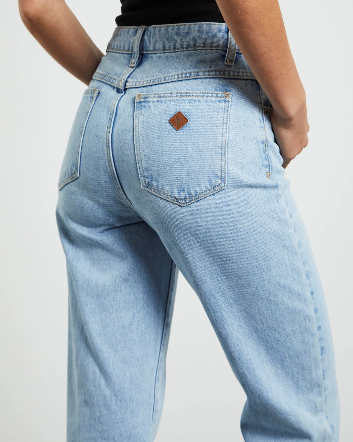 High Straight Petite Denim Jeans Walkaway Blue