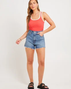 High-Waisted Mom Denim Shorts