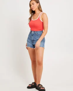 High-Waisted Mom Denim Shorts