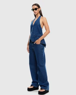 Hills Halter Denim Top