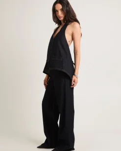 Hills Halter Denim Top