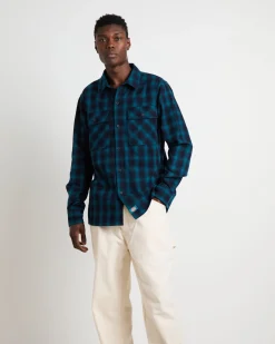 Houston Plaid Long Sleeve Shirt in Dark Lincoln Green