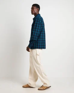 Houston Plaid Long Sleeve Shirt in Dark Lincoln Green