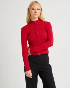 Iggy Zip Rib Knit Long Sleeve Top