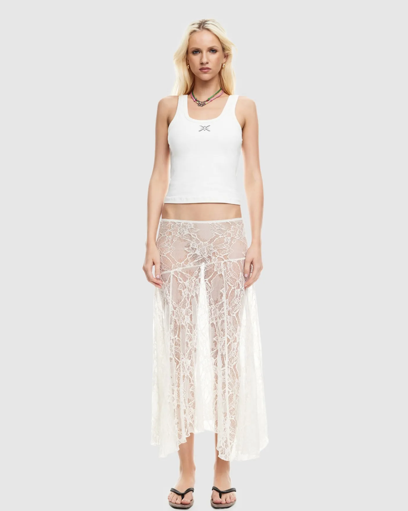 In Bloom Lace Midi Skirt