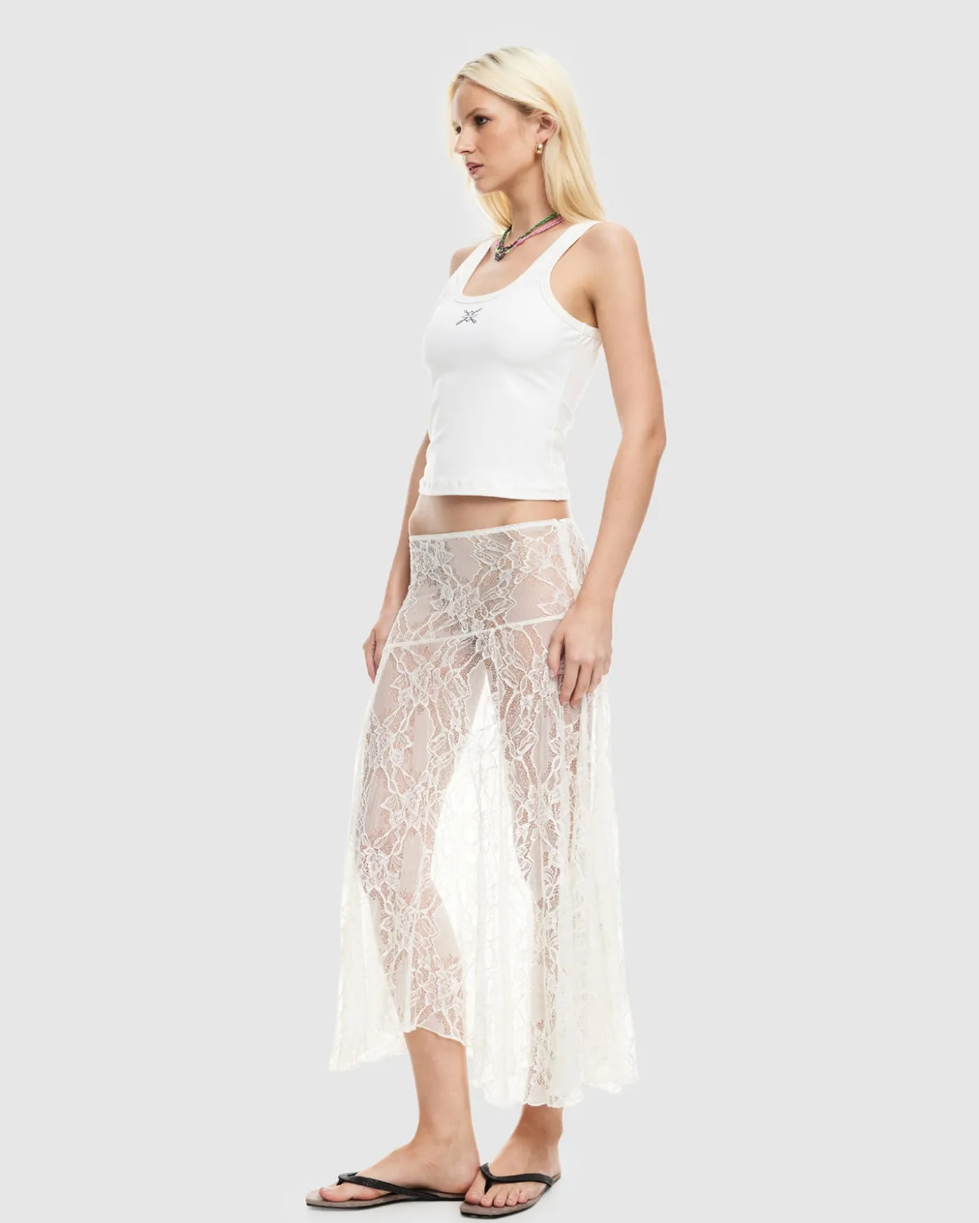 In Bloom Lace Midi Skirt