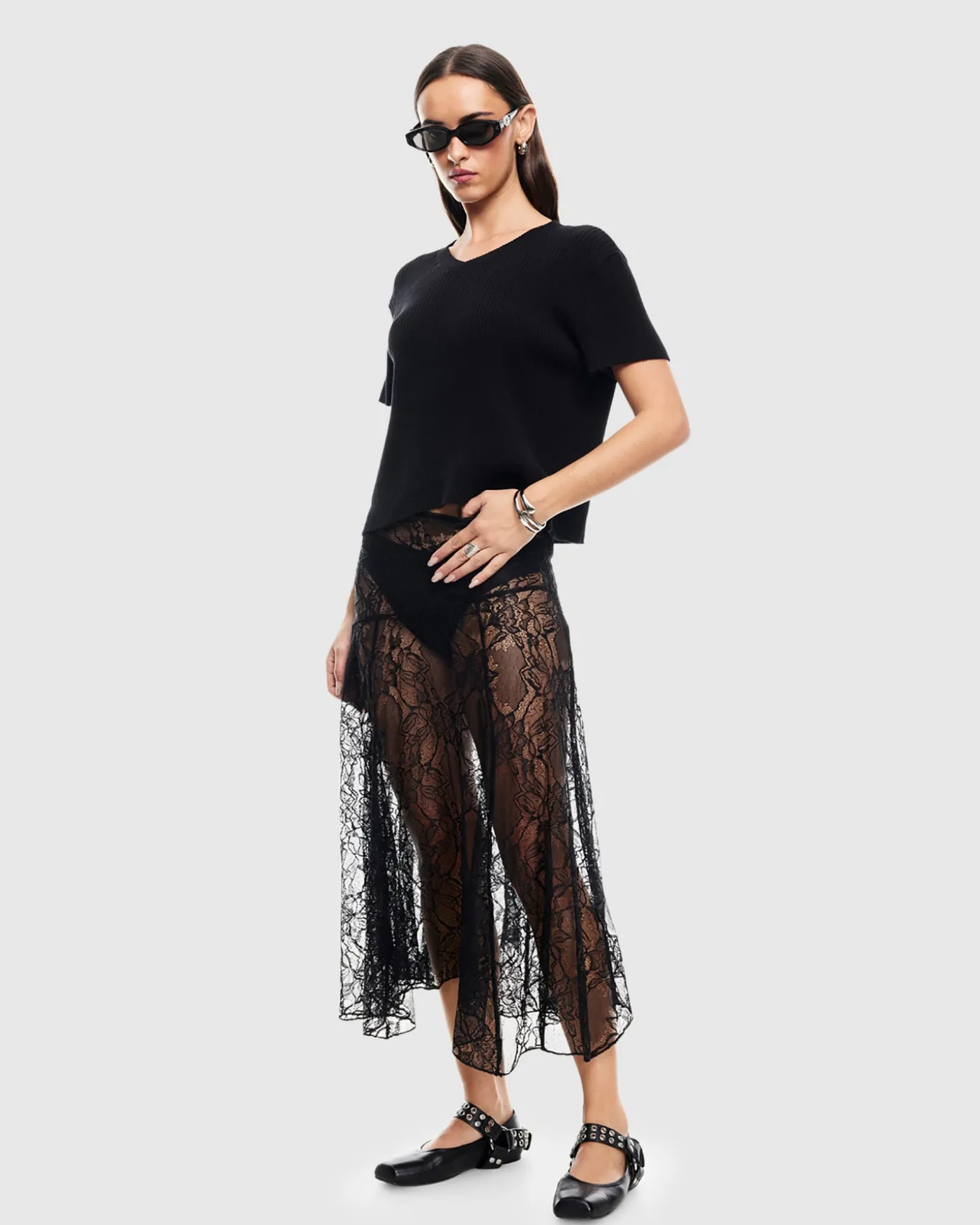 In Bloom Lace Midi Skirt