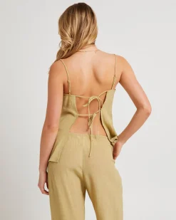 Indra Crinkle Tie Back Top