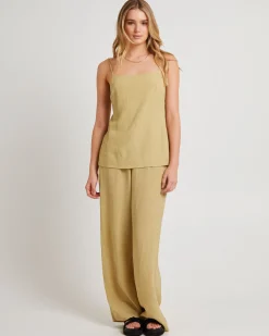 Indra Crinkle Tie Back Top