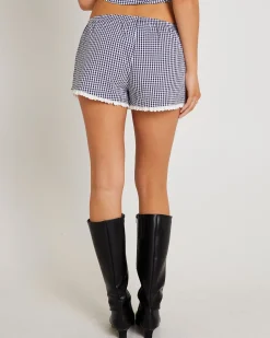 Ingrid Gingham Mini Shorts
