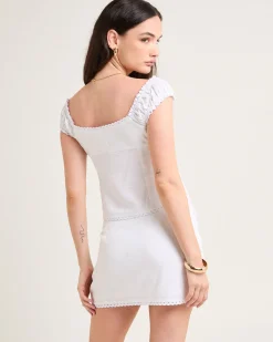 Janita Off Shoulder Lace Trim Top