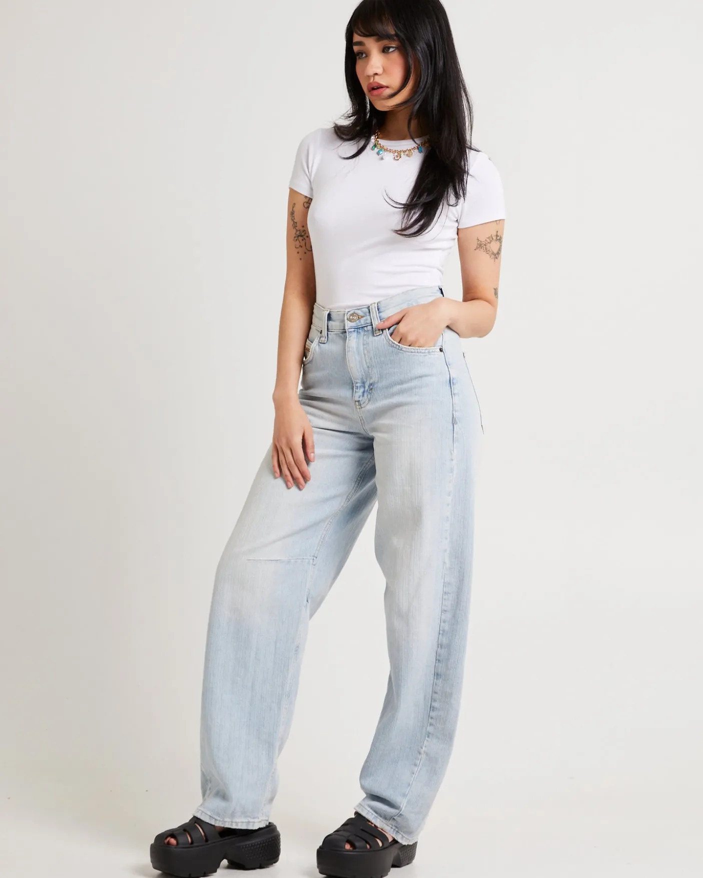 Jaquard Stripe Logan Jeans