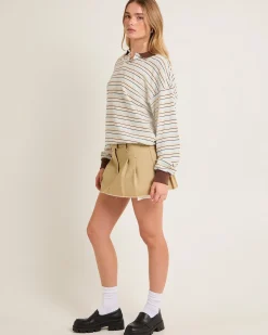 Jase Stripe Long Sleeve Polo Shirt