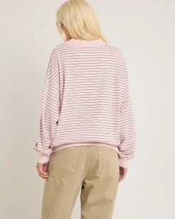 Jase Stripe Long Sleeve Polo Shirt