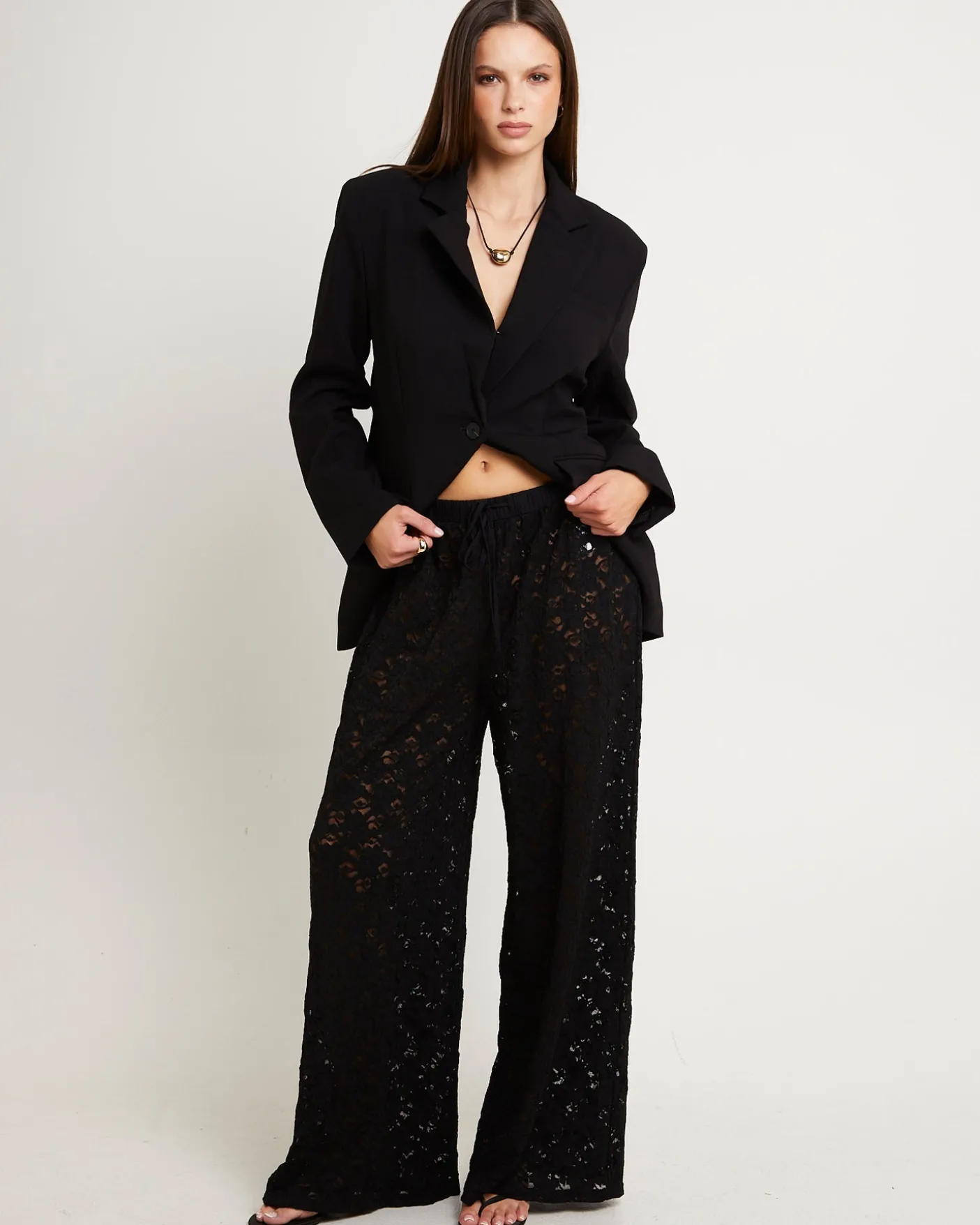 Jasmine Lace Relaxed Pants