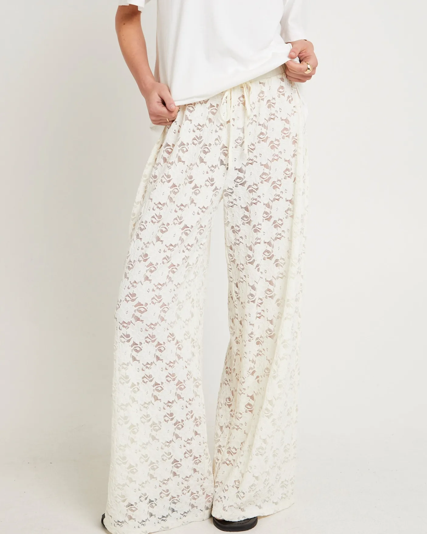 Jasmine Lace Relaxed Pants