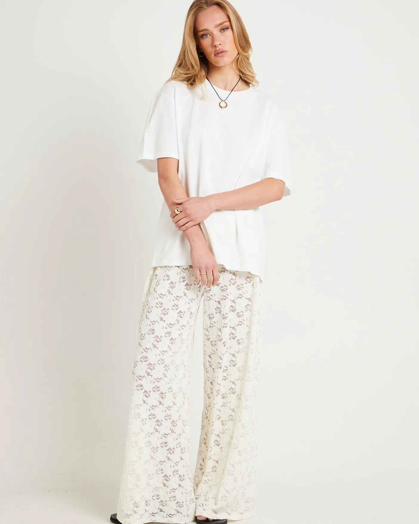 Jasmine Lace Relaxed Pants