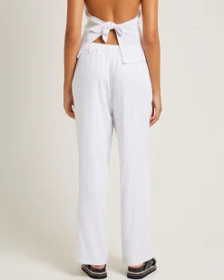 Jemimah Pinstripe Pants White