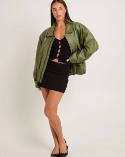Jen Oversized Patch Pocket Jacket