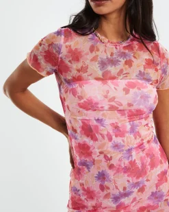 Jessica Watercolour Floral Tee Dress Pk