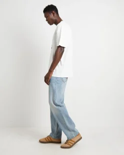 Jon Short Sleeve T-Shirt in Solid Washed White
