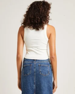 Jonesy Recut Singlet in Coconut