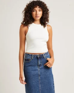 Jonesy Recut Singlet in Coconut