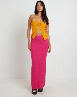 Josie Crochettie Front Top in Mango