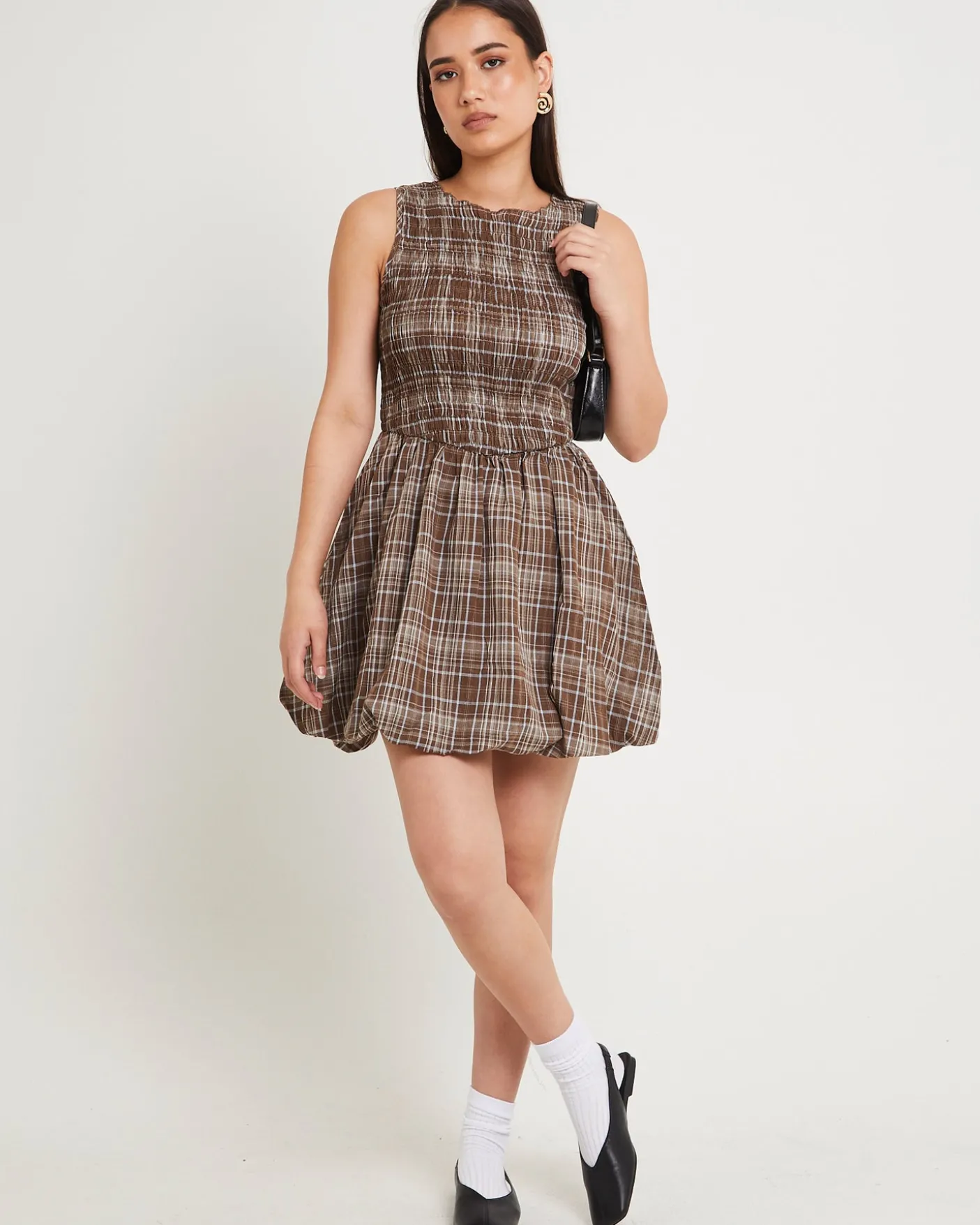 Juno Check Mini Dress