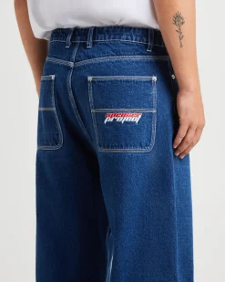 Kay Embroided Wide Leg Denim Pants