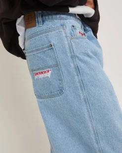 Kay Embroided Wide Leg Denim Pants