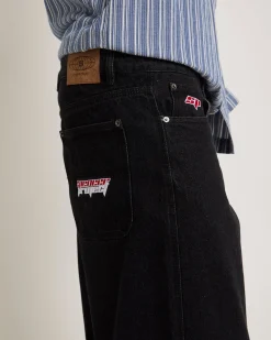 Kay Embroided Wide Leg Denim Pants