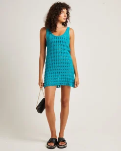 Kendall Mini Dress in Turquoise